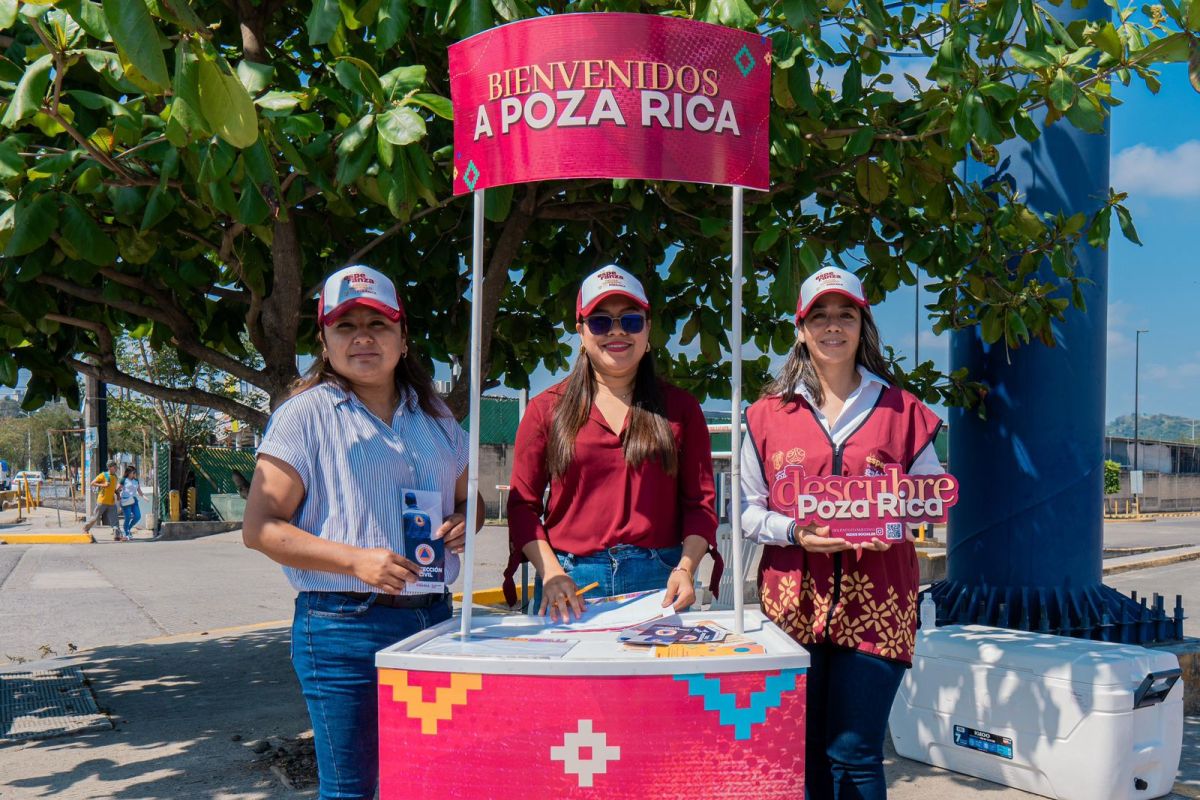 Instalan módulos turísticos en Poza Rica Instalan módulos turísticos en Poza Rica