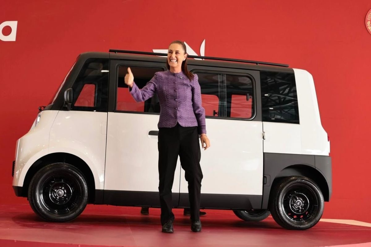 Presenta Sheinbaum vehículo eléctrico Olinia 1 Presenta Sheinbaum vehículo eléctrico Olinia 1